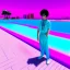 Placeholder: Vaporwave pool person