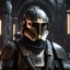 Placeholder: star wars bald male corellian pilot wearing pearlescent black and gunmetal grey First Order special forces heavy assault stealth commando armor and helmet with gold trim inside the jedi temple, hyperdetailed, dynamic lighting, hyperdetailed background, 8k resolution, volumetric lighting, light skin, fully symmetric details