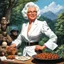 Placeholder: [art by Ray Harryhausen] Met Colonel Sanders wife in the state of Kentucky