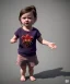 Placeholder: Penny Hofstadter toddler, full body, dramatic lighting, angry, hyper realistic,