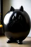 Placeholder: balloon shaped like the butt of a black cat