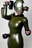 Placeholder: Steam-punk style random-mask. Large fencing mask covers cheeks. Brainless girls. Reflective surface on face, full coverage, reflective. Camera lenses as eyes. Head full of integrated old-fashioned cameras and phone. Army green surfaces body, latex. Perfect body, thick thighs and calves. Asa Akira. SElfie. Wide hip, skirt bleats nicely. Partly symmetrical. Straitjacket. Hyperboloid mandible coverage. Steam-plunge air-bottles. Euclidean 3D-tiling walls. surrealistic atmosphere