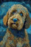 Placeholder: brown labradoodle by van gogh