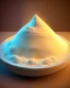 Placeholder: a thin and round flour. Realistic photo. HD. Glowing. 3d style.