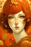 Placeholder: fall inspired art, digital painting, in the style of sophie wilkins, irene sheri, naoto hattori, pointillist artworks, chic illustrations, lush brushstrokes, 1970s| art isolated on clear background| --ar 38:39 --s 750 --v 5. 2