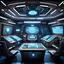 Placeholder: scifi control and command center room, simple design