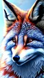 Placeholder: feral, White fur, Werewolf, Red eyes, character, full body portrait, expert, insanely detailed, 4k resolution, cinematic smooth, intricate detail, fluffy, award wining portrait, anthropomorphic, fox, werefox