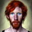 Placeholder: Portrait of young Courtney Gains as a ruggedly handsome, joyful, roguish pirate, charismatic, attractive male, masculine, perfect, precisely detailed clear eyes, unblemished, flawless skin, softly freckled face; meticulously detailed multi-hued ginger carrot-colored cherry fire red hair; fantasy, intricate, elegant, highly detailed, digital painting, concept art, matte, sharp focus, illustration, art by artgerm and greg rutkowski and alphonse mucha