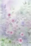 Placeholder: English watercolor, rosehip bush, many small flowers, very small pattern, blurriness,fog, powdery, silver, pale lilac, pale pink, silk, milk, softness, tenderness, 64k, high octane render