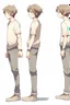 Placeholder: Anime man side character with gum hands and legs , ,small muscles, aged 20