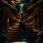 Placeholder: portrait fantastic flying winged medusa in front of a staircase into a portal to the desert in the middle of a waterfall, photo-realistic, shot on Hasselblad h6d-400c, zeiss prime lens, bokeh like f/0.8, tilt-shift lens 8k, high detail, smooth render, down-light, unreal engine, downlight, prize winning