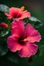 Placeholder: Macro image with morning dew over the hibiscus , raw foto, natural colors, dynamic light and shadow, very detailed scene with intricate details,