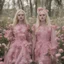 Placeholder: Elle fanning and dakota fanning as flowers, pink, in the future