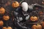 Placeholder: venom machine in 8k nier automata artstyle, halloween them, fire pumpkin head, close picture, fantasy world, intricate details, highly detailed, high details, detailed portrait, masterpiece,ultra detailed, ultra quality