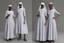 Placeholder: 4 suore africane con tunica grigia figura intera fino ai piedi