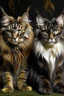 Placeholder: Spynx cat and maine coon