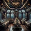 Placeholder: Steampunk submarine interior,big windows,Sony Alpha 7 50mm 1.8,medium shot,high-resolution image with fine details,ultra detailed,extremely realistic,intricate,photorealistic,epic composition,masterpiece,H.R.Giger style