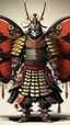 Placeholder: monarch butterfly with general samurai armor by jamie hewlett