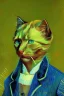 Placeholder: Portrait of a cat by Van Gogh