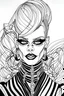 Placeholder: IMAGE OF BLACK LINES WITH WHITE BACKGROUND, DRAWING BY RUPAUL DRAG