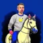 Placeholder: Guy riding on a unicorn