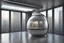 Placeholder: realistic photograph futuristic pod, ceramic aluminum orb pod with window, futuristic high detail