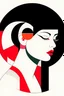 Placeholder: beautiful woman, abstract minimal, bauhaus