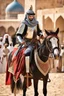 Placeholder: Knight assasin islamic arabian clothes on horse