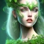 Placeholder: mystical powerful greenish botanical woman