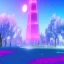 Placeholder: Blue futuristic cristal tower in a flowery countryside, glitter pink in a galactic ambiance, delicate colors in the foreground, full of details, smooth, light effect，vaporwave colorful, smooth, extremely sharp detail, finely tuned detail, ultra high definition, 8 k, unreal engine 5, ultra sharp focus