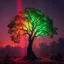 Placeholder: created an image of an extraterrestrial marijoana tree, hyperrealistic, ultra HD, in 8K, The tree is rare and extraña, no one sees what you see in the tree, Tiene rare colors that mix fluorescence and bioluminescence, in all the paleta of colors, its extra colors, its tall filaments of pilosos that parecen cobrar vida. The tree creates an alien forest, illuminated by a warm ray of light. Destaca the extraterrestrial environment and the hojas de la hierba.Style: Hi