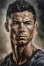 Placeholder: Oil painting of Cristiano Ronaldo.