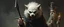 Placeholder: master oil painting with some air brush, fluffy human thief hyena merchant sailor priest realistic and creepy, straight from the lich lab, in the style of Escher and Titian