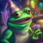 Placeholder: party Pepe, digital art, anime