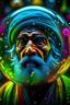 Placeholder: hyper real oil painting portrait of psychedelic guru from India watching himself inside a sphere in slimy bubbles and gelatinous background, zeiss prime lens, bokeh like f/0.8, tilt-shift lens 8k, high detail, smooth render, down-light, unreal engine, prize winning