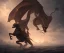 Placeholder: Midjourney style, casey Neistat riding a dragon, photorealistic, by Greg rutkowski