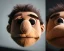 Placeholder: muppet head with body detective man, realistic photo, concept art, retro style, smooth, unreal engine 5, god lights, ray tracing, RTX, lumen lighting, ultra detail, volumetric lighting, 3d.