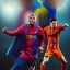 Placeholder: Insanely detailed portrait of mbappe vs messi as superheroes:: perfect proportions :: by Artgerm, Greg Olsen, Pixar, WLOP :: hyperrealistic, hyper detailed, photorealistic :: a masterpiece, incredible composition, amazing depth, imposing, meticulously composed, 8k :: unreal engine :: Mappa studios :: detailed matte painting, deep color, fantastical, intricate detail, splash screen, complementary colors, fantasy concept art, 8k resolution trending on Artstation Unreal Engine