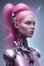 Placeholder: cyborg, pink hair,seven , perfekt, real, dream