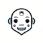 Placeholder: AI LOGO Robot simple, winking face happy