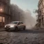 Placeholder: an dacia car ultra realistic durty dust no clean ,wide body , ,on street,8k resolution, high-quality, fine-detail, parked in crowded city winter wide body night future city