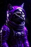 Placeholder: a dark purple head cat in space suits, surrealism, retro space, full body, volumetric light, cinematic lightning, cgi rendering, unreal, trending Artstation, ultra detailed, intricate