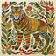 Placeholder: Borneo Folk Art Tiger illustration