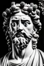 Placeholder: black and white portrait of a greek divinity