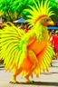 Placeholder: Yellow cockatrice running through a carnival