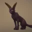 Placeholder: A cat gargoyle with goat horns and wings Nick Harris style