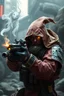 Placeholder: photorealistic alchemist artificer junkie soldier fighting