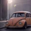 Placeholder: an old volkswagen car ultra realistic,wide body , rally concept, 4k ,on street,8k resolution, high-quality, fine-detail, parked in crowded city winter wide body night future city