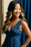 Placeholder: Gina Rodriguez at 100% transformation Body: Curves, Graceful Pregnancy, 6-Month Baby Bump Facial Features: Elegant, Maternal Glow Hair: Blonde Cascading Waves Complexion: Radiant Measurements: Perfectly Proportioned, Maternity Figure Outfit: Flowing Maternity Dress, Comfortable Yet Stylish Note: Gina Rodriguez at 100% transformation embodies the pinnacle of enchantment. Her body now carries the grace of a 6-month pregnancy, with idealized curves and a radiant maternal glow. The measurement