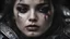 Placeholder: Photoreal close-up of gorgeous rogue woman eyes closed floating horizontally lying in utter dark outer space, Wounds accumulated on her body, her armor marred and stained with the taint of darkness, forgotten realms fantasy style by lee jeffries, otherworldly creature, in the style of fantasy movies, shot on Hasselblad h6d-400c, zeiss prime lens, bokeh like f/0.8, tilt-shift lens, 8k, high detail, smooth render, unreal engine 5, cinema 4d, HDR, dust effect, vivid colors